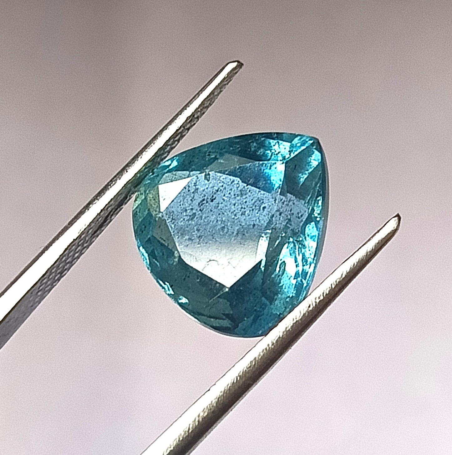 5.60 Carat 12X12X7.3 (WXLXD) Natural Heart/Trigonal Cut Santa Maria Aquamarine