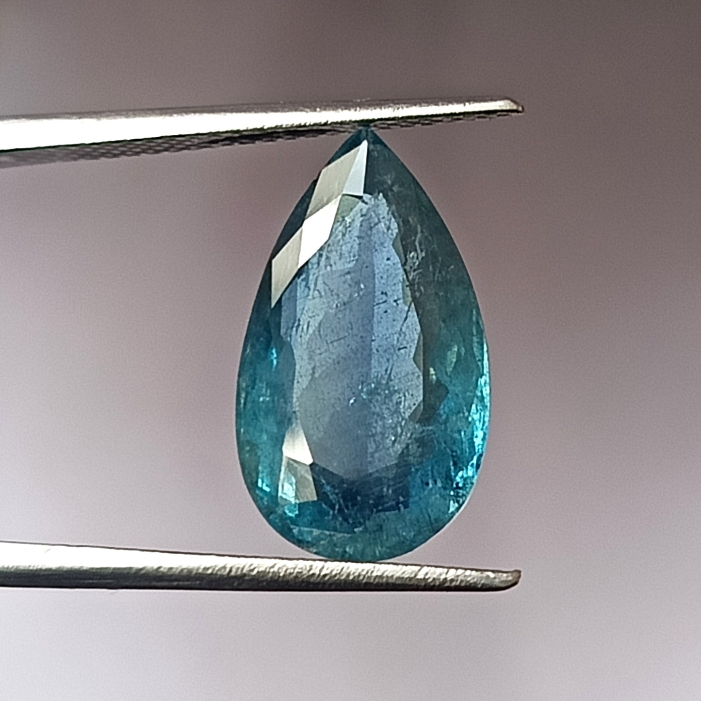 5.90 Carat 9.5X16.5X6 (WXLXD) Natural Pear Shaped Santa Maria Aquamarine