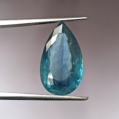 5.90 Carat 9.5X16.5X6 (WXLXD) Natural Pear Shaped Santa Maria Aquamarine