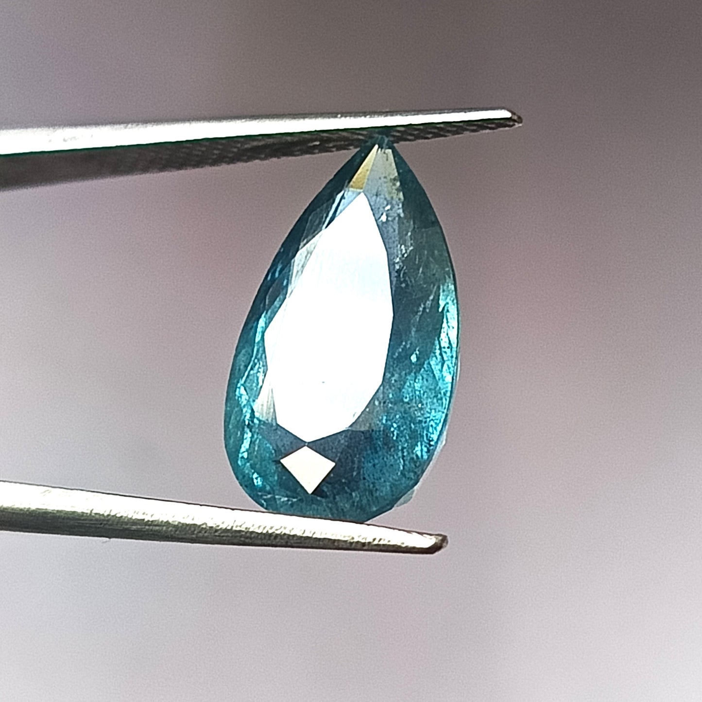 5.90 Carat 9.5X16.5X6 (WXLXD) Natural Pear Shaped Santa Maria Aquamarine