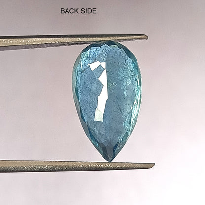 5.90 Carat 9.5X16.5X6 (WXLXD) Natural Pear Shaped Santa Maria Aquamarine