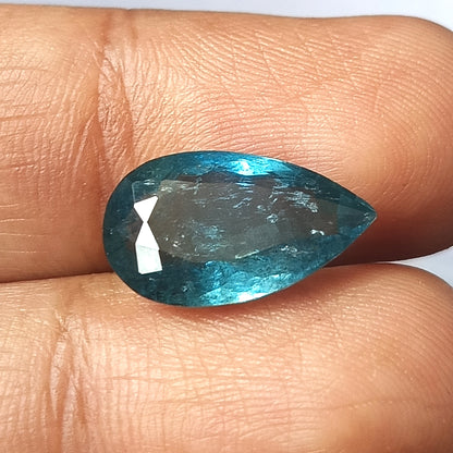 5.90 Carat 9.5X16.5X6 (WXLXD) Natural Pear Shaped Santa Maria Aquamarine