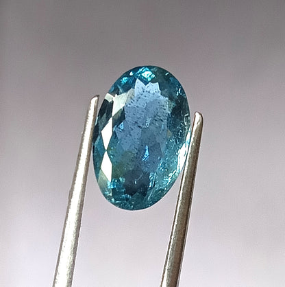 2.50 Carat 7.7X11.8X4.5 (WXLXD) Natural Oval Cut Santa Maria Aquamarine