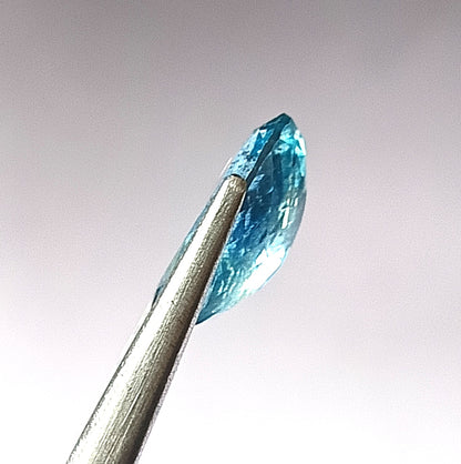 2.50 Carat 7.7X11.8X4.5 (WXLXD) Natural Oval Cut Santa Maria Aquamarine