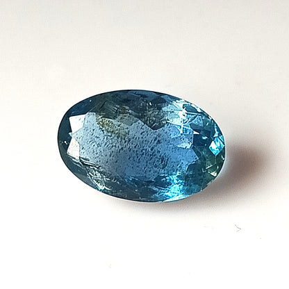 2.50 Carat 7.7X11.8X4.5 (WXLXD) Natural Oval Cut Santa Maria Aquamarine