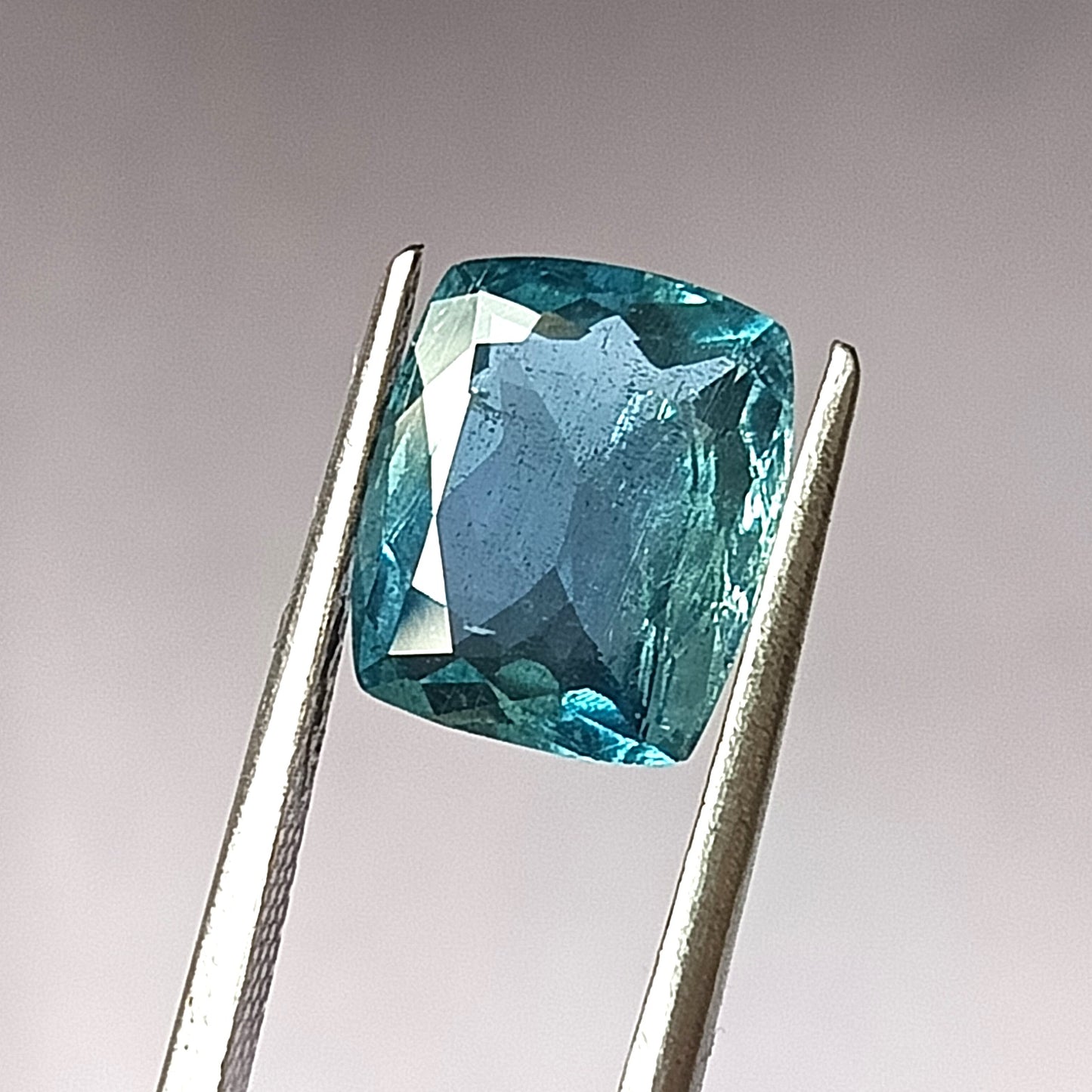 3.40 Carat 8.8X10.4X5 (WXLXD) Natural Cushion Cut Santa Maria Aquamarine