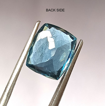 3.40 Carat 8.8X10.4X5 (WXLXD) Natural Cushion Cut Santa Maria Aquamarine