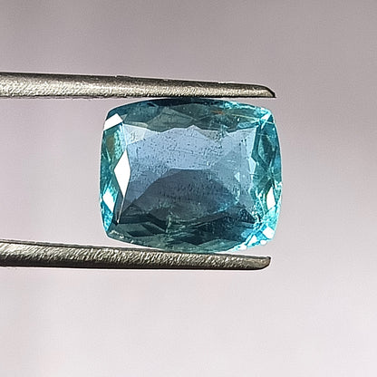 3.40 Carat 8.8X10.4X5 (WXLXD) Natural Cushion Cut Santa Maria Aquamarine