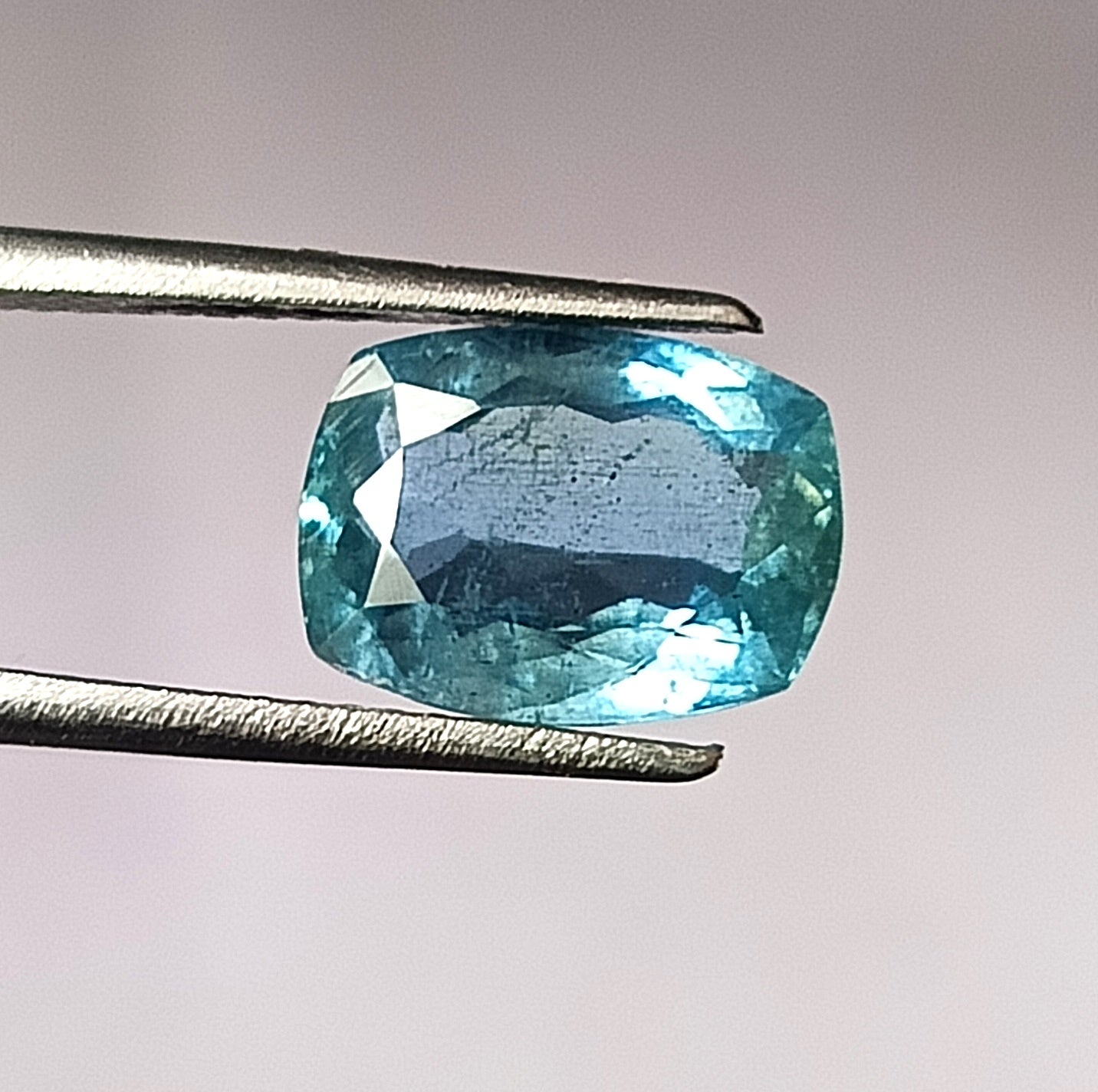 2.60 Carat 7.7X10.5X4.5 (WXLXD) Natural Cushion Cut Santa Maria Aquamarine