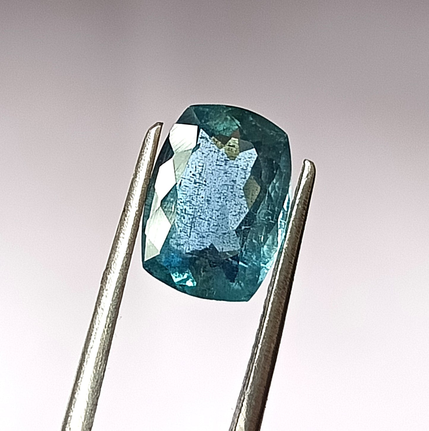 2.60 Carat 7.7X10.5X4.5 (WXLXD) Natural Cushion Cut Santa Maria Aquamarine