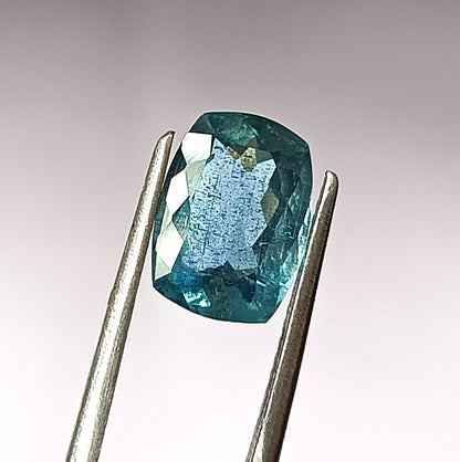 2.60 Carat 7.7X10.5X4.5 (WXLXD) Natural Cushion Cut Santa Maria Aquamarine