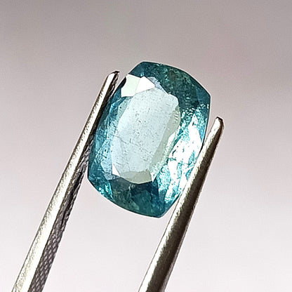 2.60 Carat 7.7X10.5X4.5 (WXLXD) Natural Cushion Cut Santa Maria Aquamarine