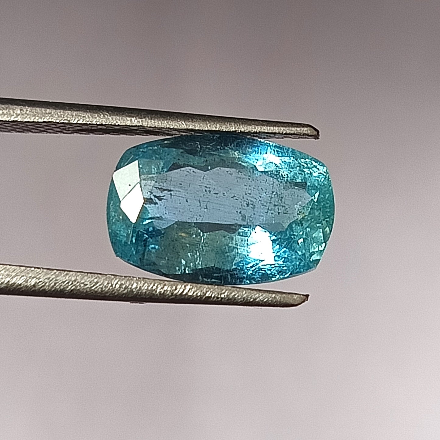 3.80 Carat 8X11.8X5.9 (WXLXD) Natural Cushion Cut Santa Maria Aquamarine