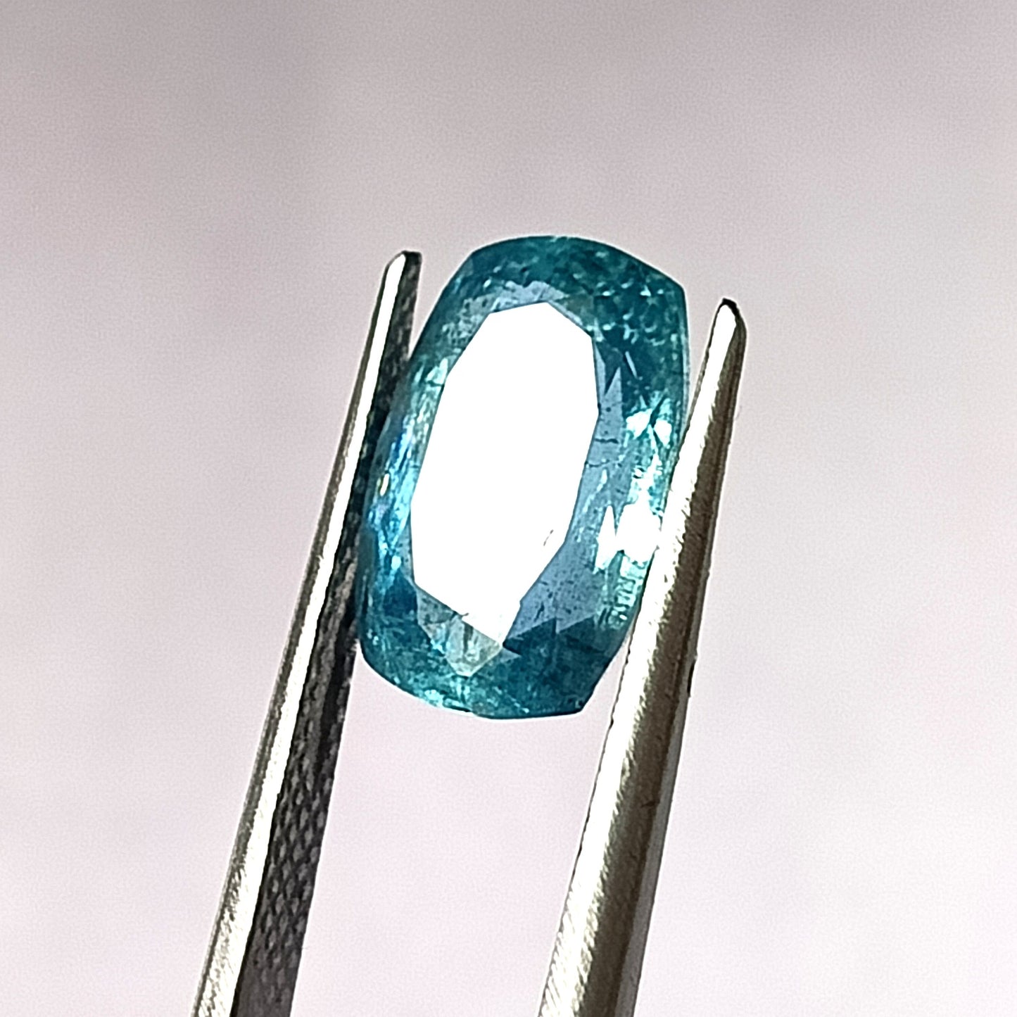 3.80 Carat 8X11.8X5.9 (WXLXD) Natural Cushion Cut Santa Maria Aquamarine