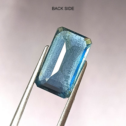 5.80 Carat 8.5X14.5X5.4 (WXLXD) Natural Emerald Shaped Santa Maria Aquamarine