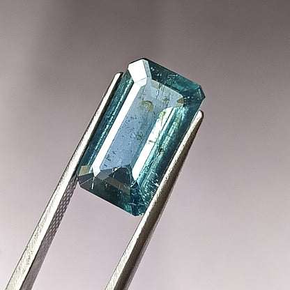 3.90 Carat 8X14X4.5 (WXLXD) Natural Emerald Shaped Santa Maria Aquamarine