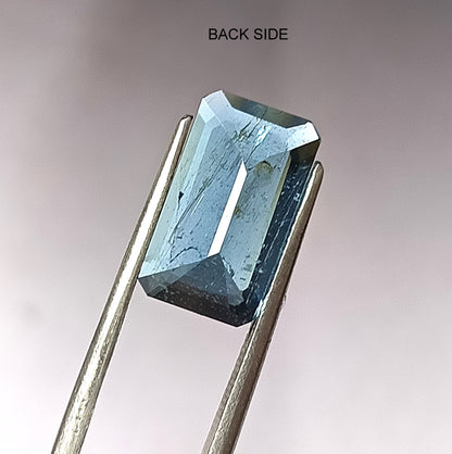 3.90 Carat 8X14X4.5 (WXLXD) Natural Emerald Shaped Santa Maria Aquamarine