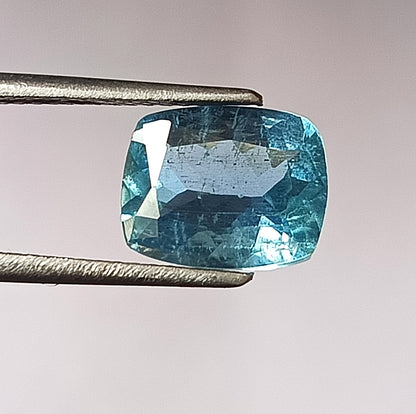 2.45 Carat 7.7x9.6x5 (WXLXD) Natural Cushion Cut Santa Maria Aquamarine