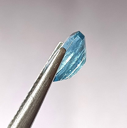 2.45 Carat 7.7x9.6x5 (WXLXD) Natural Cushion Cut Santa Maria Aquamarine