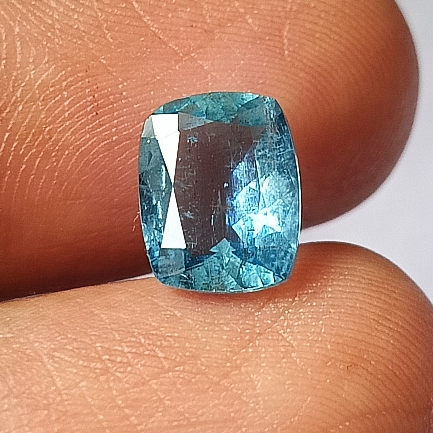 2.45 Carat 7.7x9.6x5 (WXLXD) Natural Cushion Cut Santa Maria Aquamarine