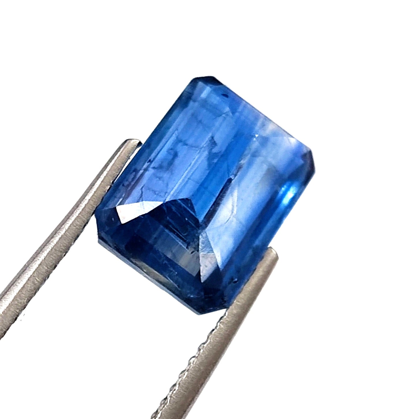 3.85 CARAT 7.8X10.4X4.5 (WXLXD) NATURAL EMERALD CUT  KYNITE  GEMSTONE