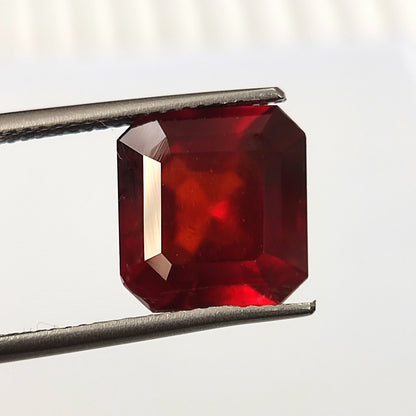 6.80 Carat 10x10.7x7.1(WXLXB) Cushion cut Natural Hessonite Garnet