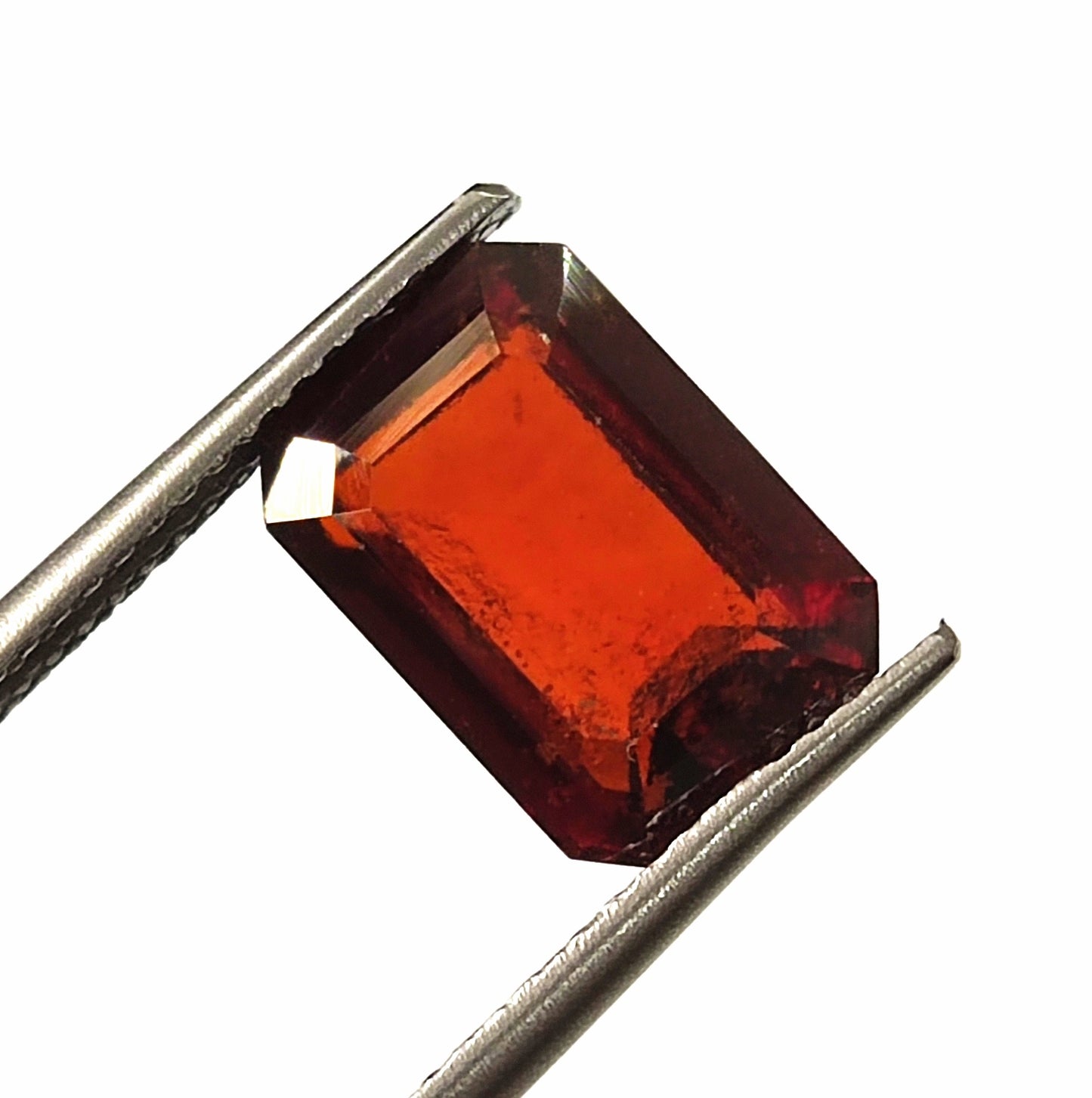 4.65 CARAT 7.5X10.8X4.9 (WXLXB) Emerald  cut Natural Hessonite Garnet