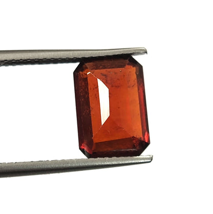 4.65 CARAT 7.5X10.8X4.9 (WXLXB) Emerald  cut Natural Hessonite Garnet