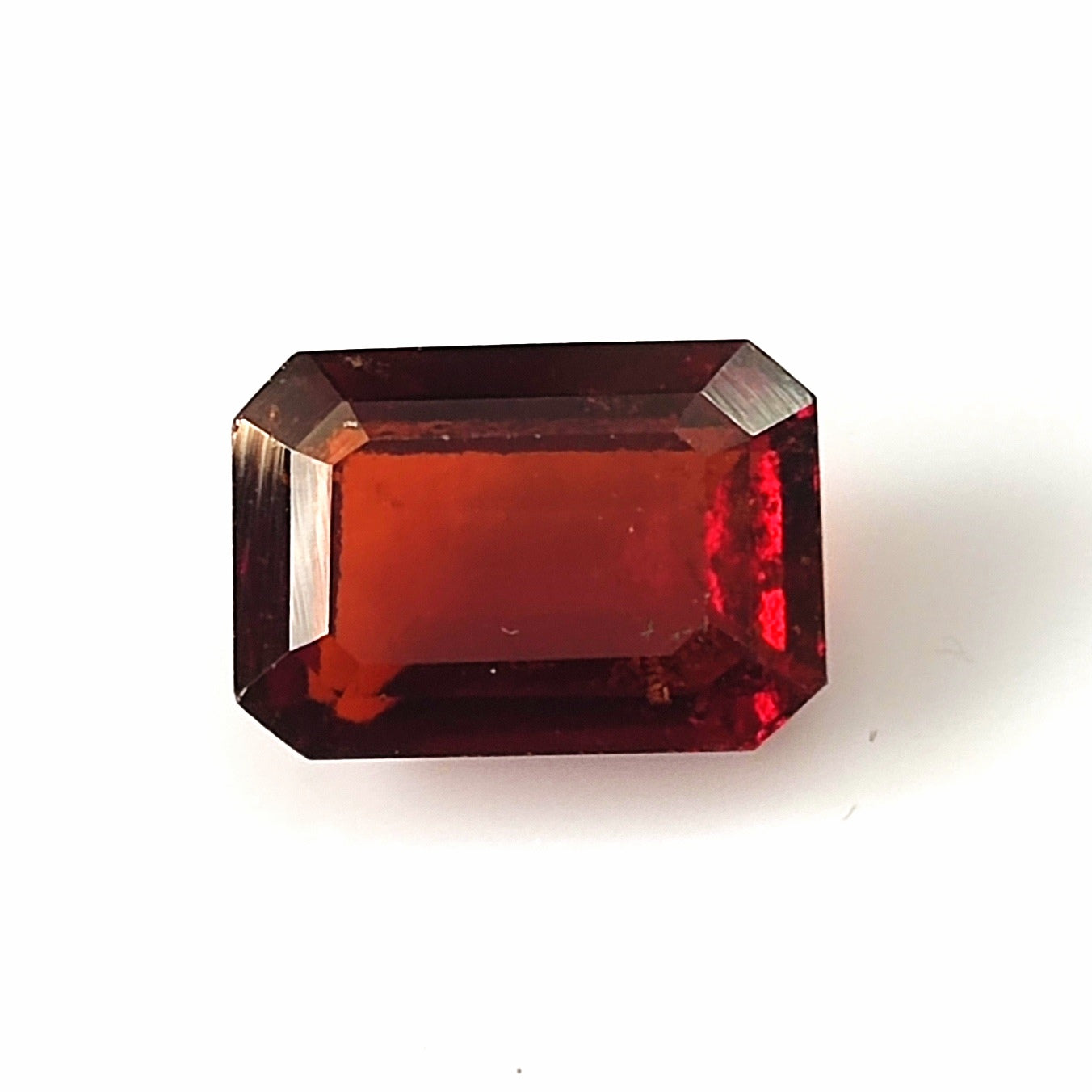 4.65 CARAT 7.5X10.8X4.9 (WXLXB) Emerald  cut Natural Hessonite Garnet