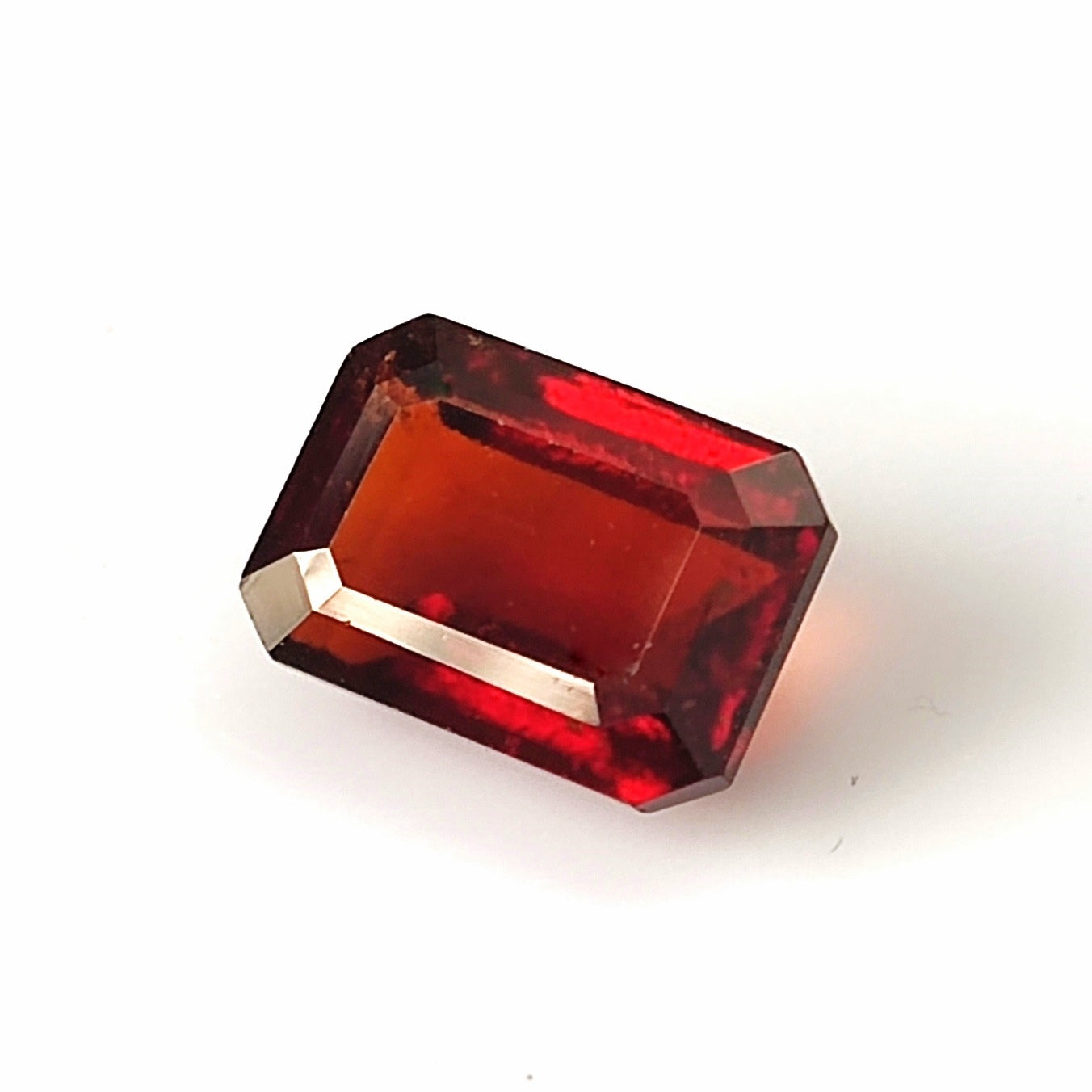 4.65 CARAT 7.5X10.8X4.9 (WXLXB) Emerald  cut Natural Hessonite Garnet