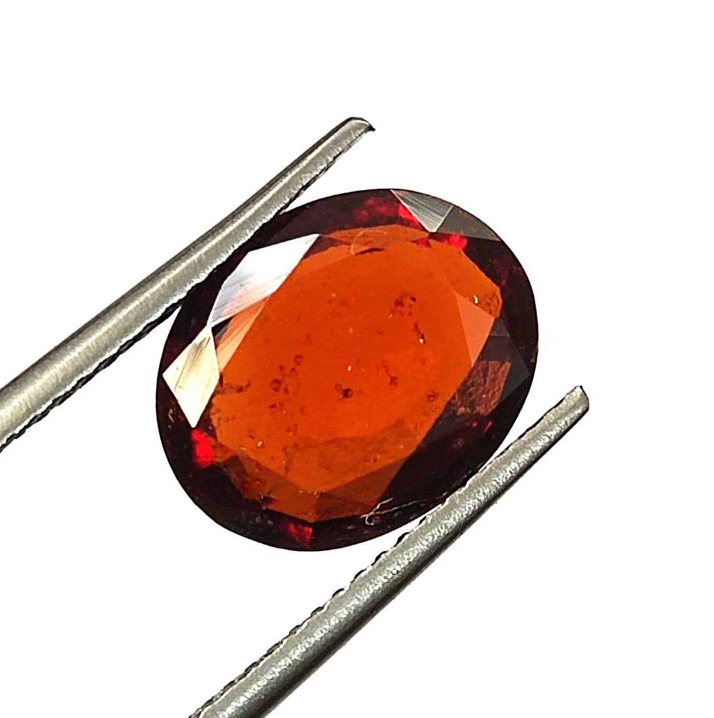 4.75 CARAT 9X11X4.4 (WXLXB) NATURAL OVAL CUT HESSONITE GARNET