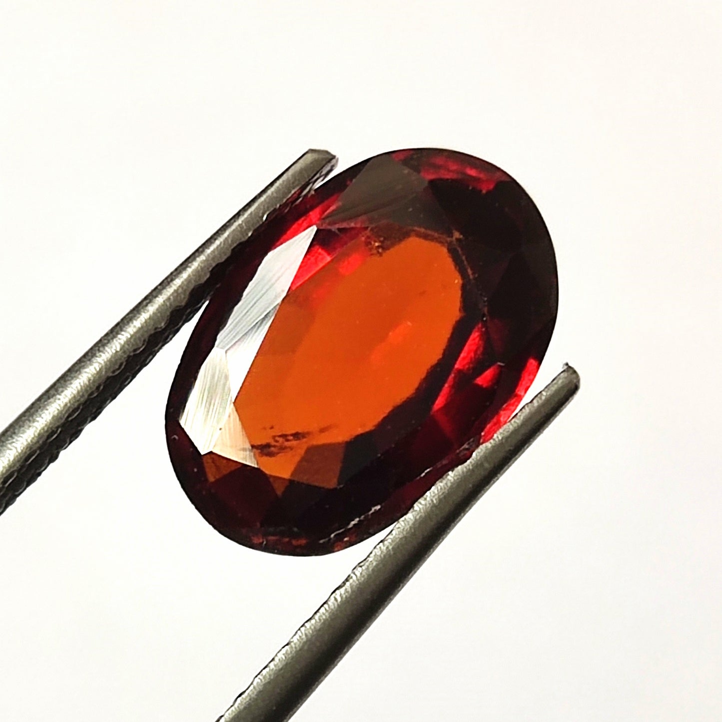 3.80 CARAT 8X12X4.3 (WXLXB) NATURAL OVAL CUT HESSONITE GARNET
