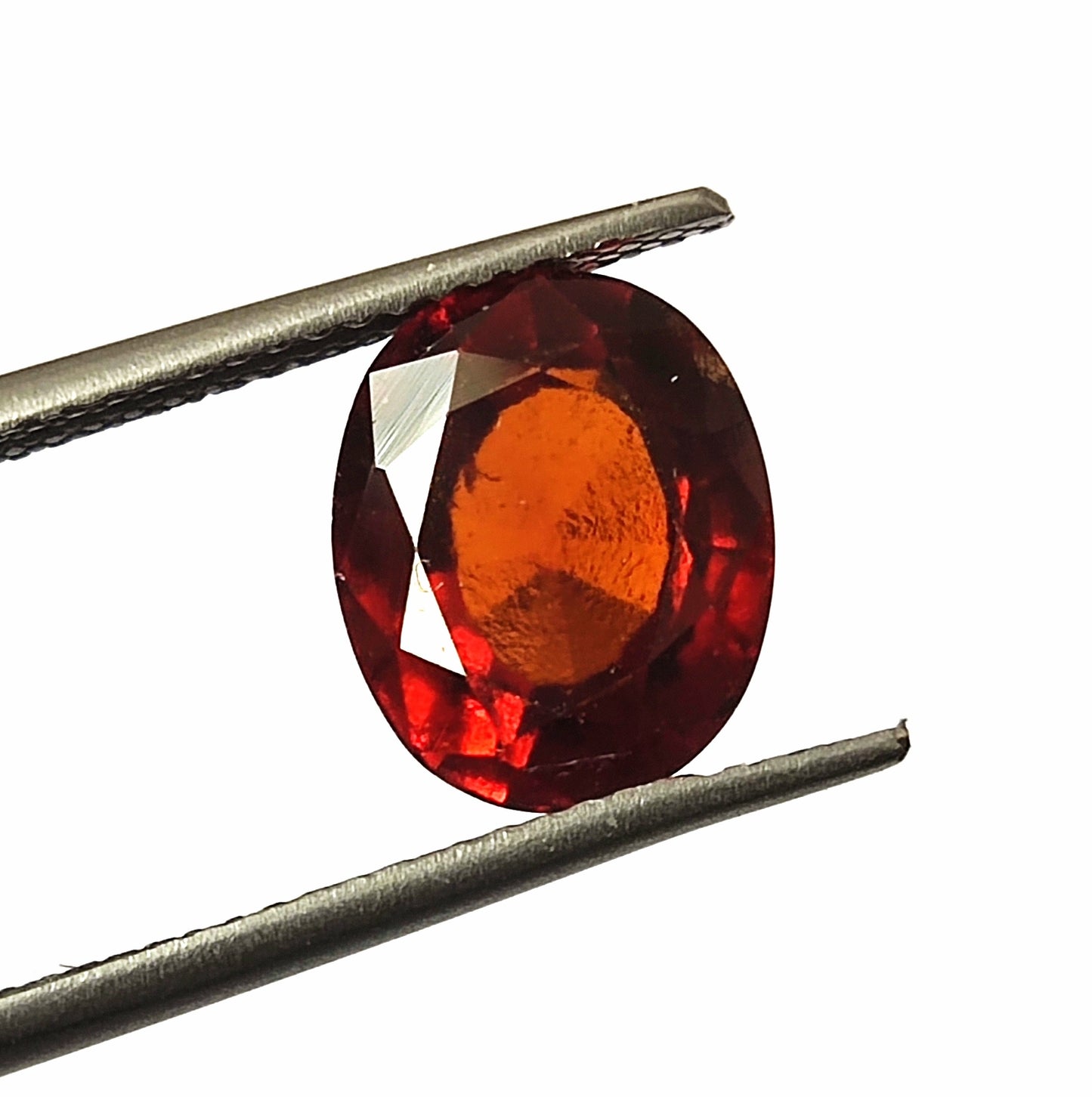 4.35 CARAT 8X10X5.8 (WXLXB) NATURAL OVAL CUT HESSONITE GARNET
