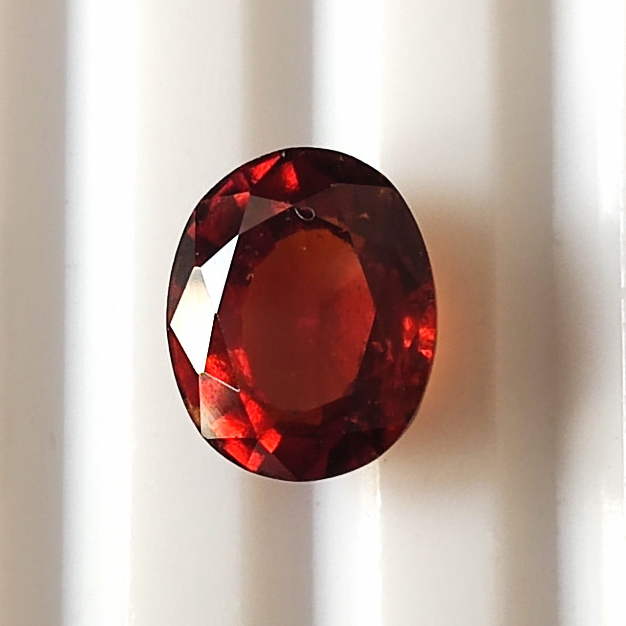 4.35 CARAT 8X10X5.8 (WXLXB) NATURAL OVAL CUT HESSONITE GARNET