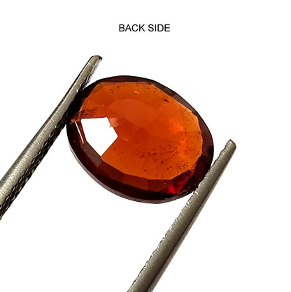 3.40 CARAT 8.6X10.7X4 (WXLXB) NATURAL OVAL CUT HESSONITE GARNET