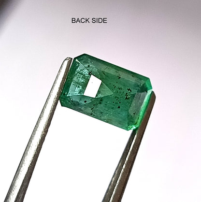 2.15 Carat 5.9X8.6X5.5 (WXLXD) Natural Zambian Emerald Cut Emerald