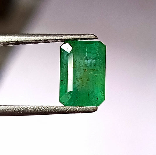 2.15 Carat 5.9X8.6X5.5 (WXLXD) Natural Zambian Emerald Cut Emerald