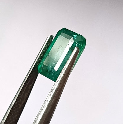 2.10 Carat 5.9X8.8X4.4 (WXLXD) Natural Zambian Emerald Cut Emerald