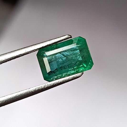 2.10 Carat 5.9X8.8X4.4 (WXLXD) Natural Zambian Emerald Cut Emerald