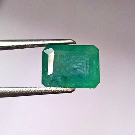 2.30 Carat 6.5X8.5X4.5 (WXLXD) Natural Zambian Emerald Cut Emerald