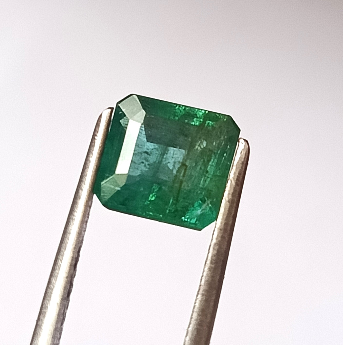 1.50 Carat 6.4X7X4 (WXLXD) Natural Zambian Cushion Cut Emerald