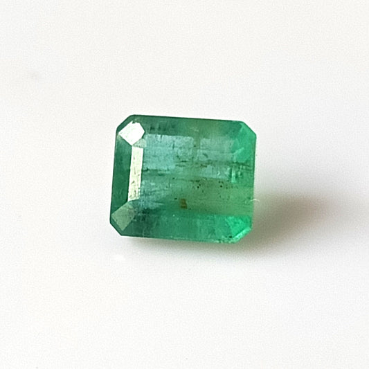 1.40 Carat 6X7X4 (WXLXD) Natural Zambian Cushion Cut Emerald