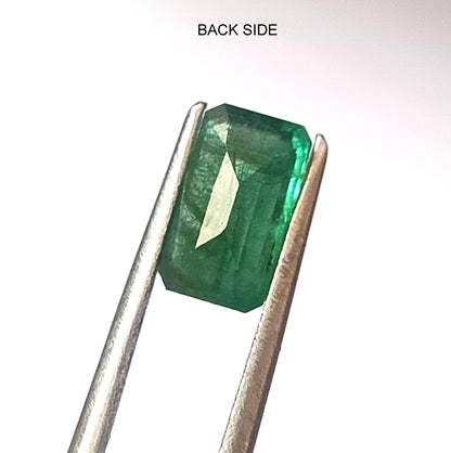 1.55 Carat 5X9X4 (WXLXD) Natural Zambian Emerald Cut Emerald