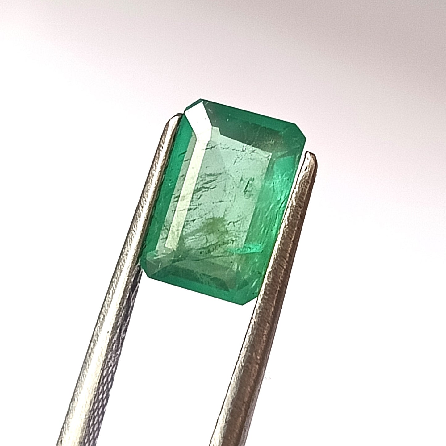 1.65 Carat 6X9X3.2 (WXLXD) Natural Zambian Emerald Cut Emerald