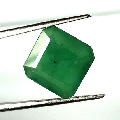 8.75 Carat 12X12X6.6 (WXLXD) Natural Zambian Square Cut Emerald