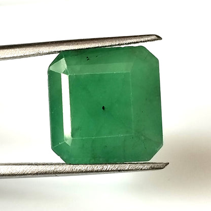 8.75 Carat 12X12X6.6 (WXLXD) Natural Zambian Square Cut Emerald
