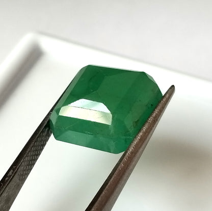 8.75 Carat 12X12X6.6 (WXLXD) Natural Zambian Square Cut Emerald