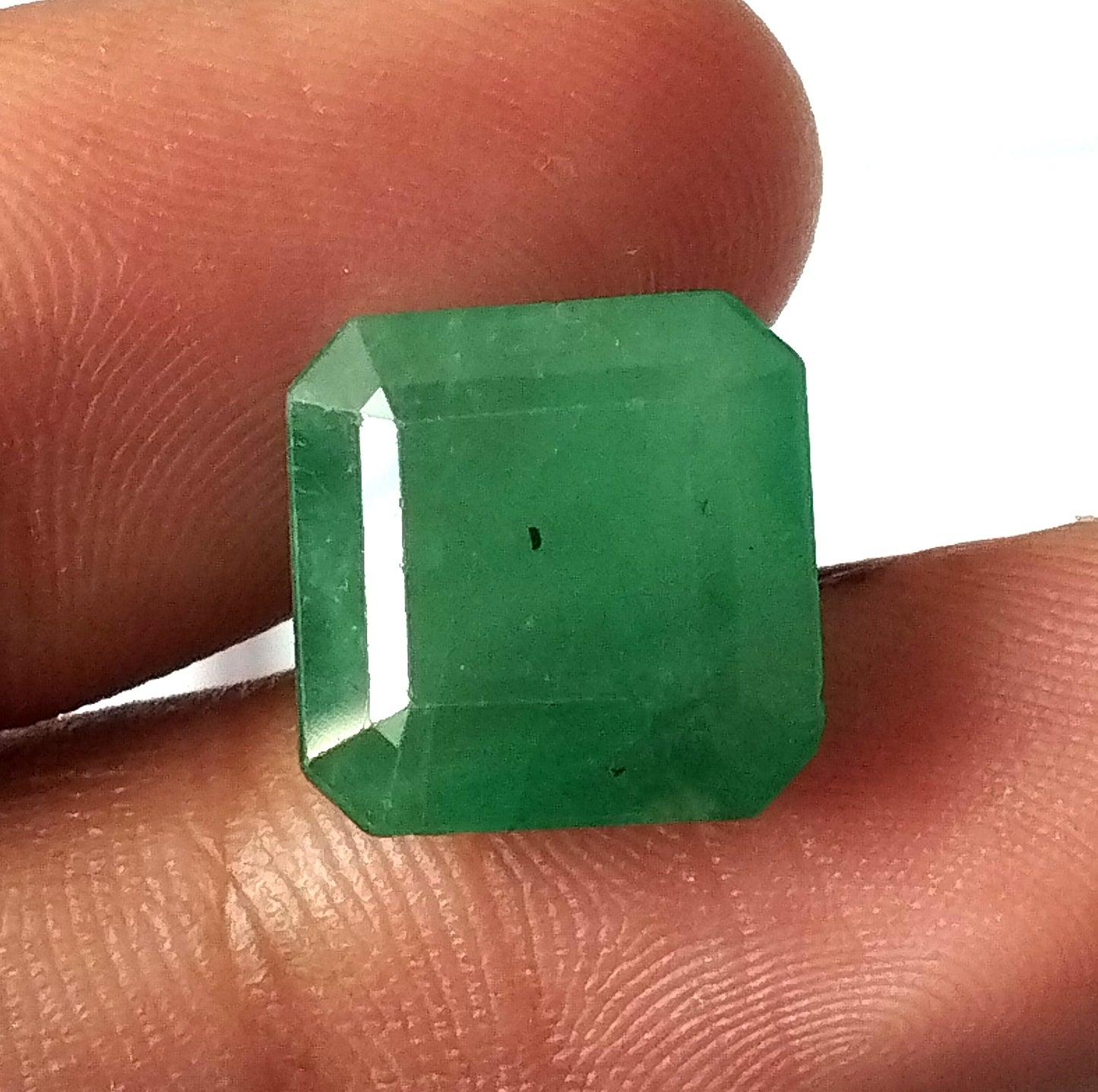 8.75 Carat 12X12X6.6 (WXLXD) Natural Zambian Square Cut Emerald