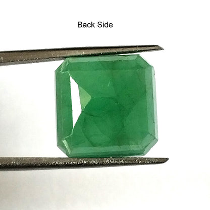 8.75 Carat 12X12X6.6 (WXLXD) Natural Zambian Square Cut Emerald