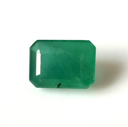 3.75 Carat 7.6X10.7X5.7 (WXLXD) Natural Zambian Emerald Cut Emerald